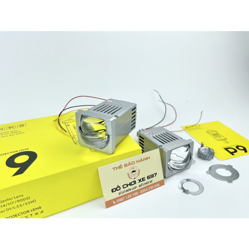 Bi cầu led mắt ếch 55W có trợ pha. Chân đa năng đui xoáy