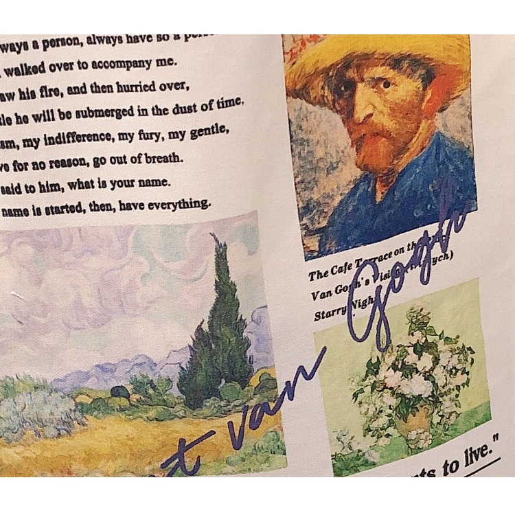 Túi vải Tote in hình phong cách đơn giản cho nữ