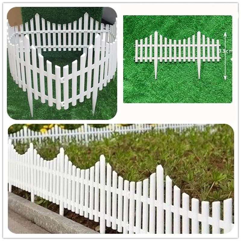 Set 6 Hàng Rào Nhỏ Bằng Nhựa Dùng Trang Trí Sân Vườn / Trong Nhà / Ngoài Trời DIY