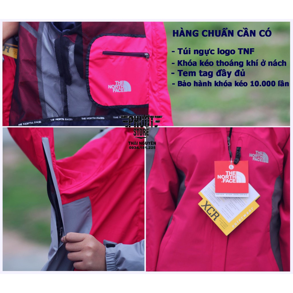 Sale mạnh áo 2 lớp chống nước TNF màu hồng