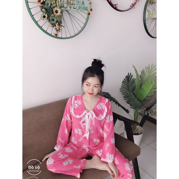 ❤️TIỂU THƯ ❤️Đồ Bộ tiểu thư tay dài mặc nhà