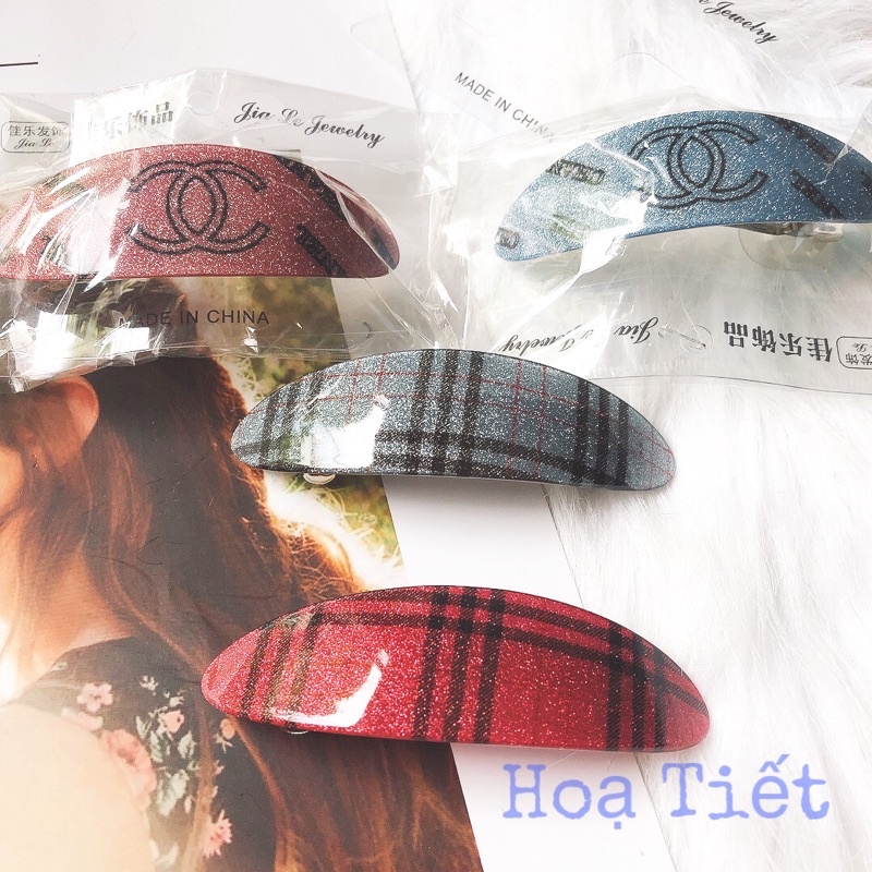 Kẹp bấm đuôi tóc nhựa trơn siêu nhẹ size 8,5cm cho nữ trung niên