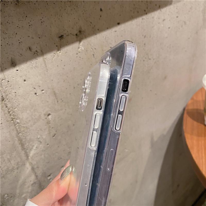 Ốp điện thoại TPU mềm hình trái tim màu sắc laser xinh xắn thích hợp cho iPhone 13 12 11 X XR XS Max 6 6s 7 8 Plus SE