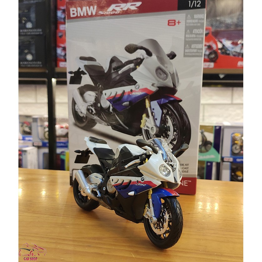 Mô hình xe lắp ráp mô tô BMW S1000RR tỉ lệ 1:12 hãng Maisto