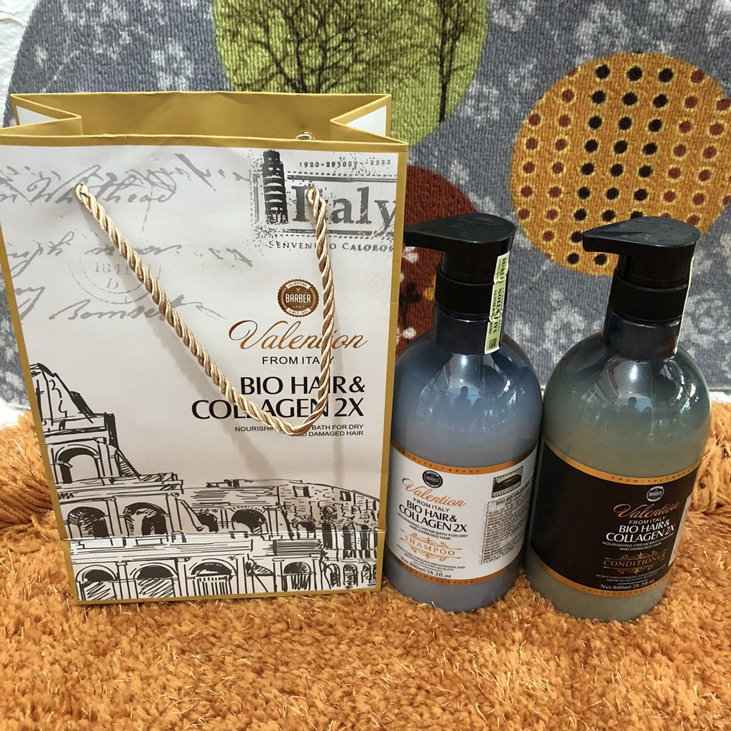 CẶP DẦU GỘI XẢ VALENTION BIO HAIR & COLLAGEN 2X 800ML X2