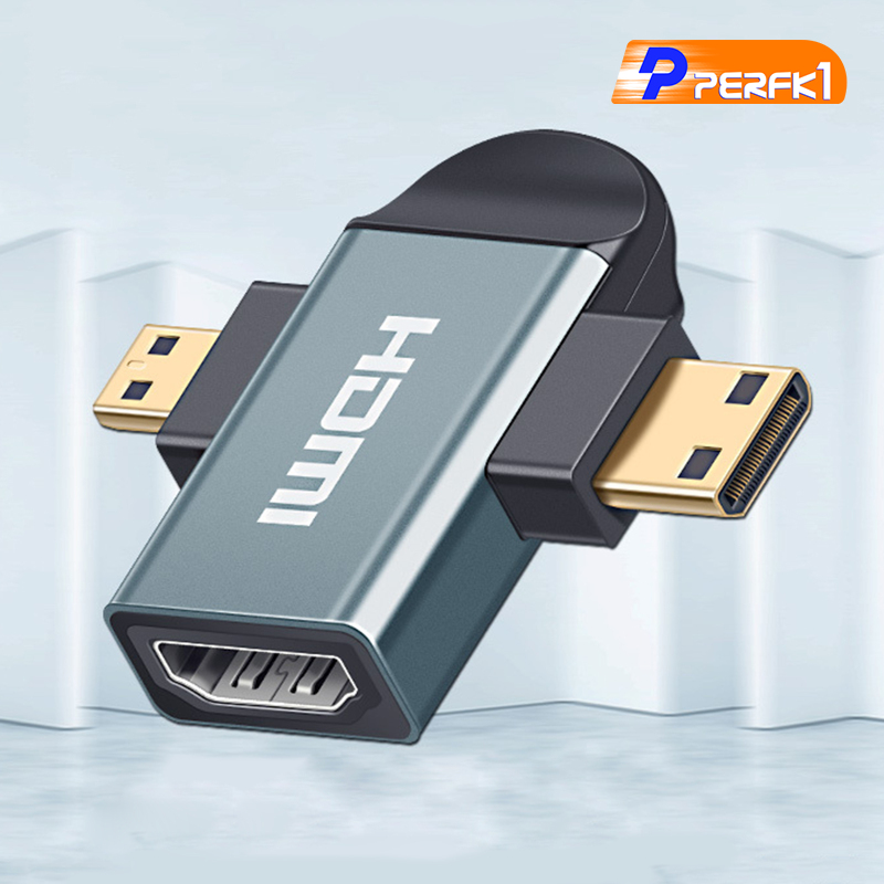 Đầu Chuyển Đổi 3 Trong 1 Hdmi Cái Sang Mini Hdmi Đực + Micro Hdmi Đực