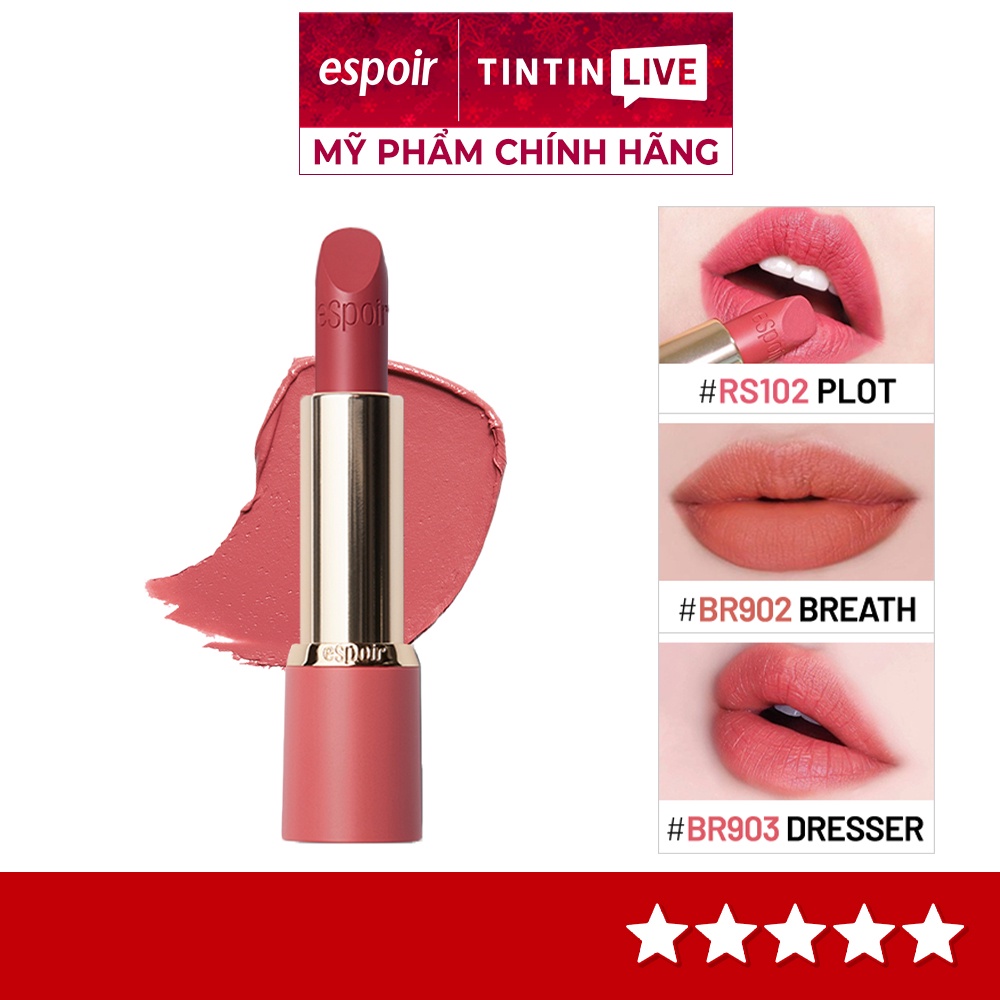 Son thỏi lì Espoir Colorful Nude Lipstick No Wear 3.4g (Phiên bản mới)