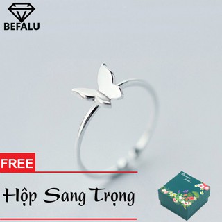 Nhẫn nữ bạc s925 cánh bướm n19 freesize