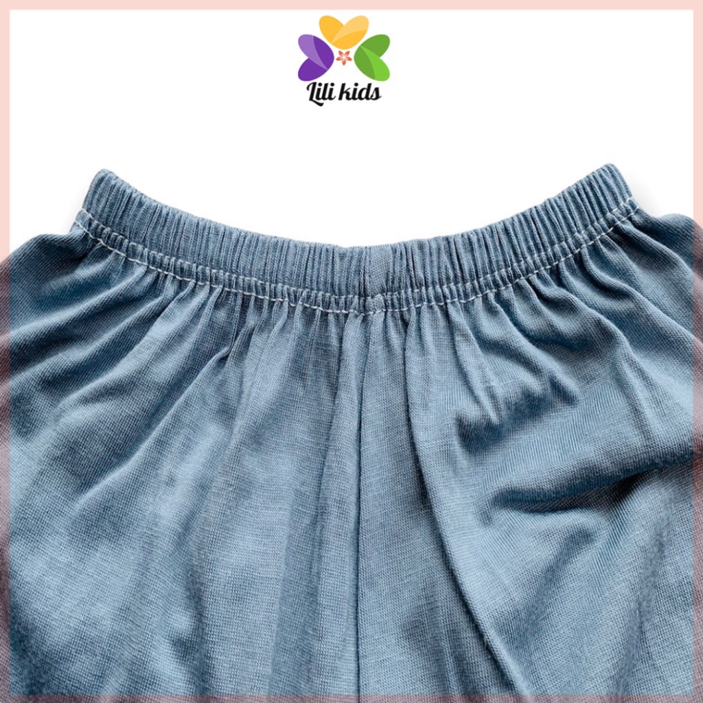 Quần đùi chục LILIKIDS cho bé trai và bé gái chất thun lạnh thông hơi thoáng mát QC04