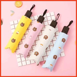 Ô Dù Đi Mưa, Đi Nắng Gấp Gọn Hình Gấu Dễ Thương -- DR