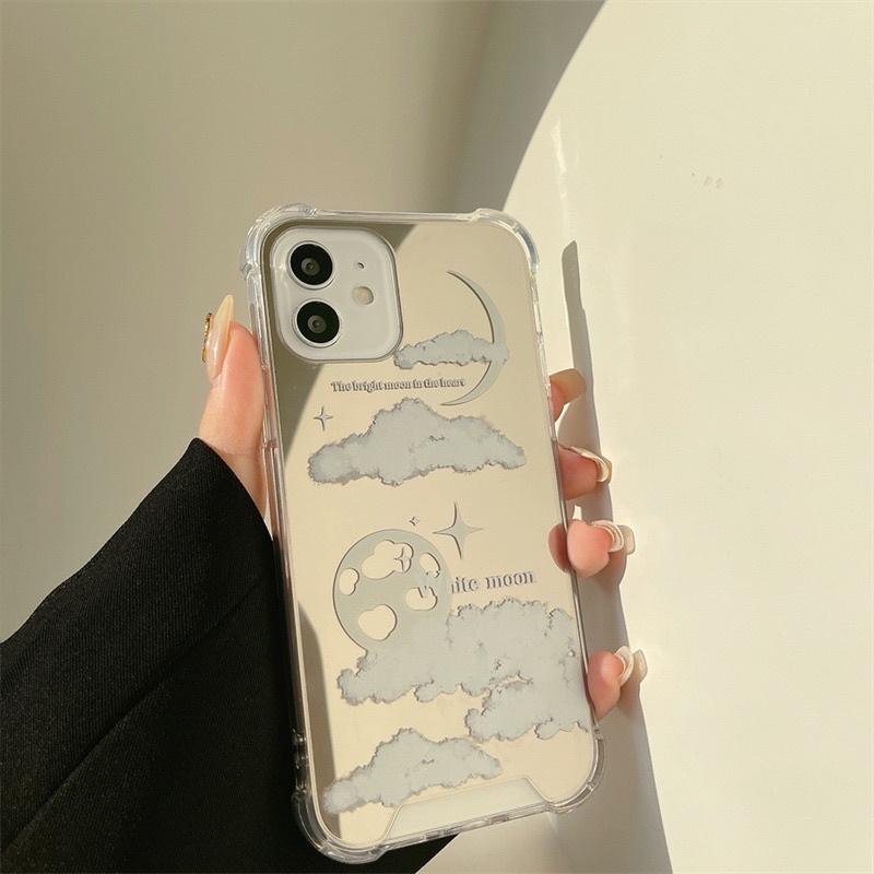 (SIÊU RẺ) Ốp lưng iphone gương mây trăng white moon 7plus/8/8plus/x/xr/xs/11/12/13/pro/max/plus/promax