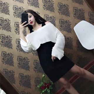 Lh32 - váy body và áo croptop trễ vai