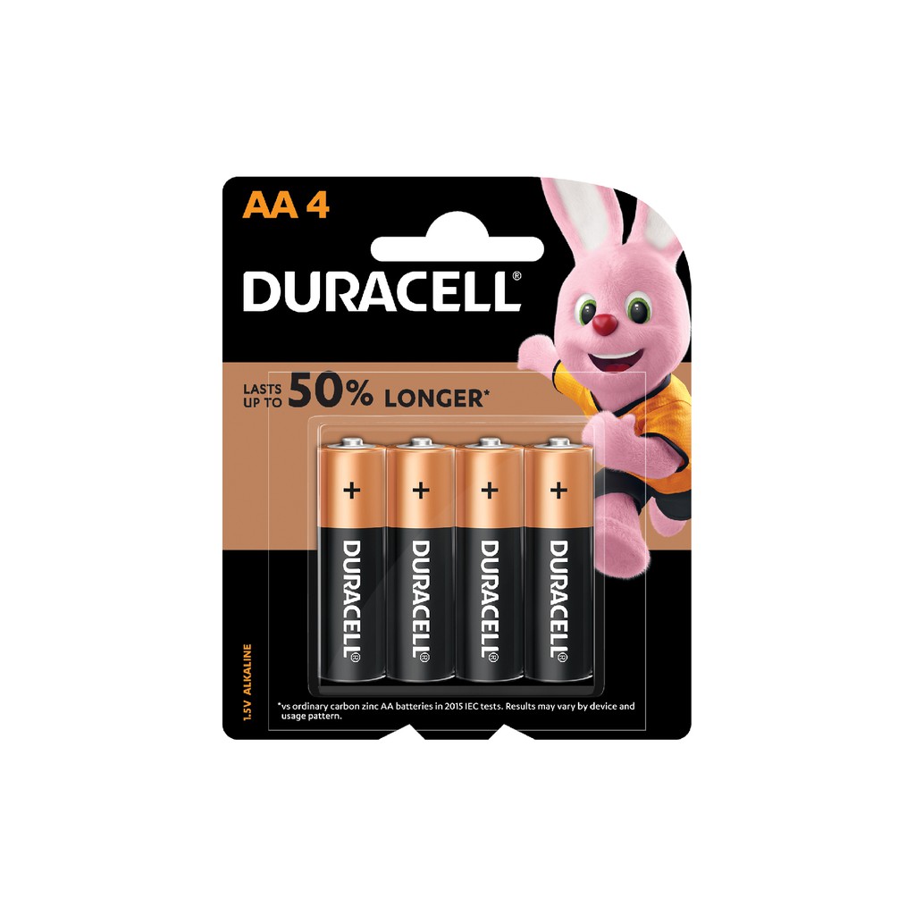 Pin Kiềm Duracell Coppertop AA vỉ 4 viên