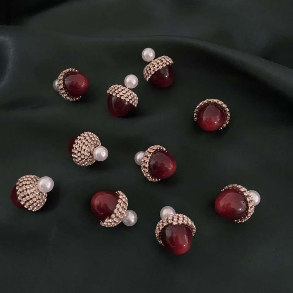 Khuyên Tai Hợp Kim Hình Quả Cherry Mừng Năm Mới
