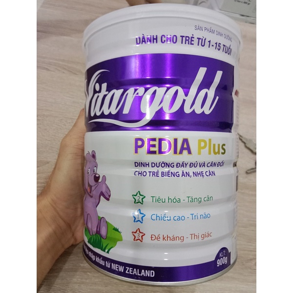 Sữa dành cho bé biếng ăn lon 900g - Vitargold Pedia Plus