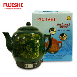 Ấm sắc thuốc điện GỐM BÁT TRÀNG chính hãng Fujishi HK-066 có xanh/ nâu (Xuất màu ngẫu nhiên)