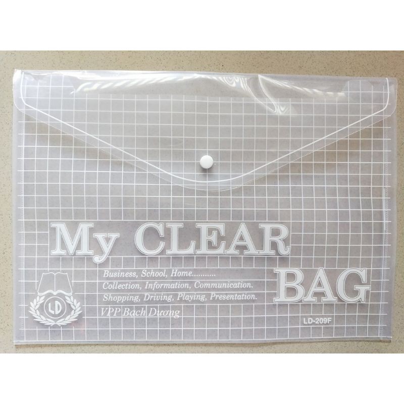 Bìa nút My Clear F4 (10 cái/ xấp) - Trắng trong dày