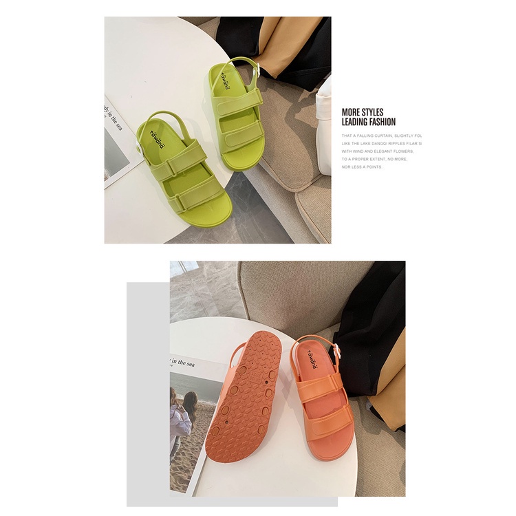 Xăng đan Thể Thao Đế Mềm Dày Màu Kẹo Thời Trang Mùa Hè 2022 Dành Cho Bạn Nữ