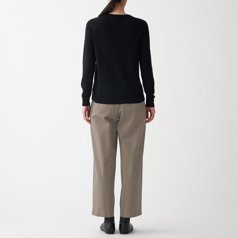 Muji Quần Chino Dáng Rộng Co Giãn 4 Chiều