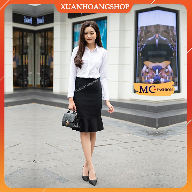 Áo Sơ Mi Trắng Nữ Kiểu Công Sở Đẹp Mc Fashion, Dài Tay, Size Đủ, Chất Liệu Vải Co Giãn, Mát, A0074, A636 | BigBuy360 - bigbuy360.vn