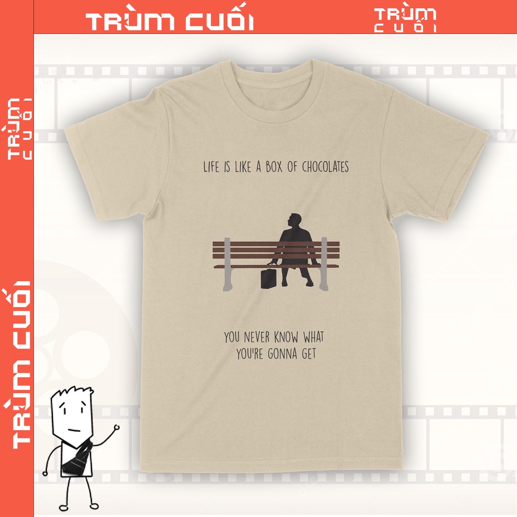 Áo thun Forest Gump Unisex Trùm Cuối Cine, Cotton 100% 2 màu nam nữ 0042