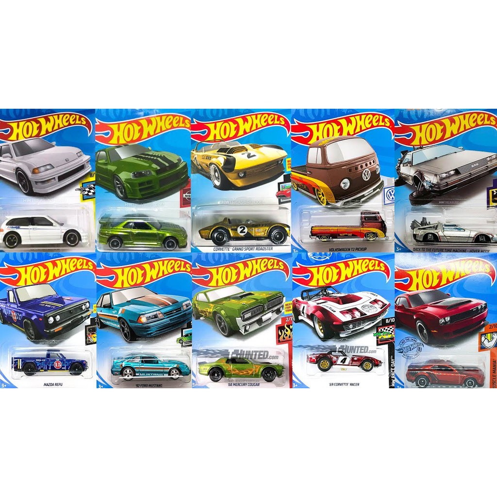 Combo 5 Mô Hình Xe Hotwheel Chính Hãng