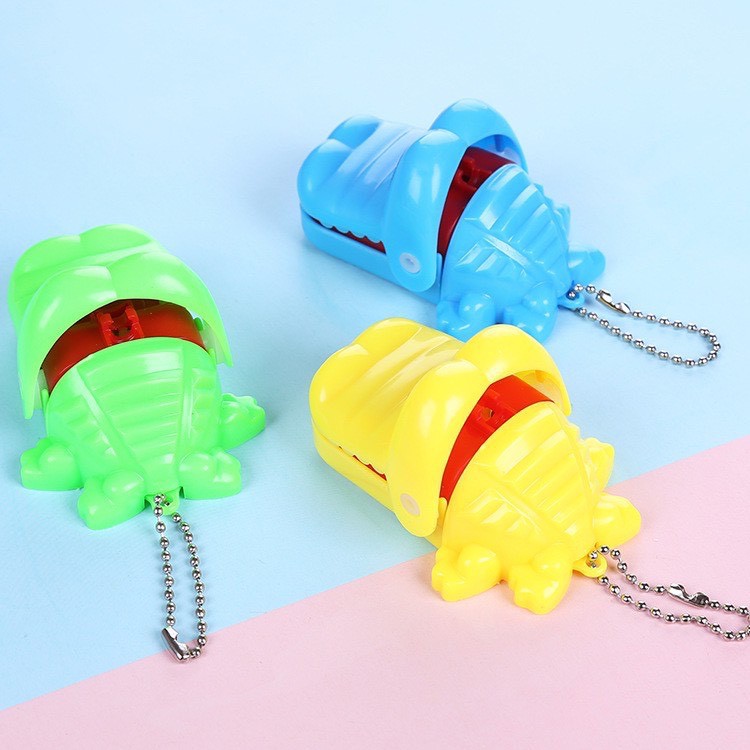 Đồ chơi khám răng cá sấu mini 8cm nhiều hình dáng có móc khóa dễ mang theo
