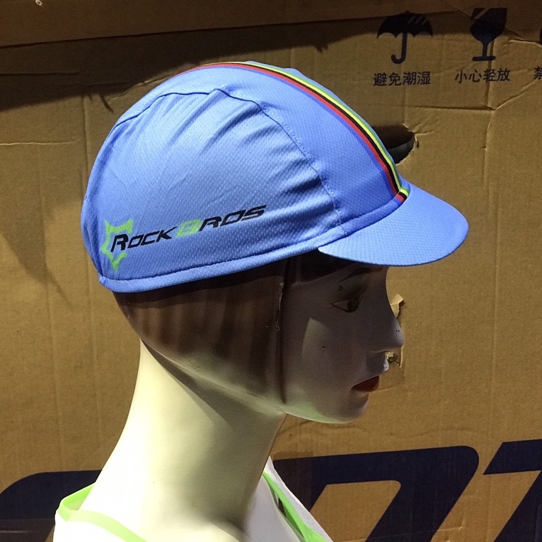 Mũ vải lưỡi trai đi xe đạp Rockbros Xanh nhạt 5 vạch