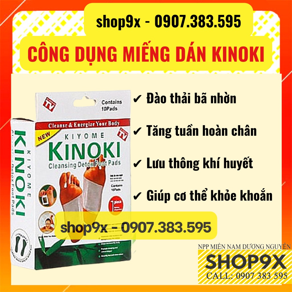 10 Miếng Dán Chân Thải Độc Nhật Bản Kinoki Detox Foot Patch