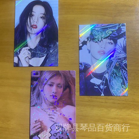 Thẻ Ảnh Laser Lấp Lánh Phiên Bản Đầu Tiên Của Park Chae Young Kim Ji-soo Chính Hãng BLACKPINK