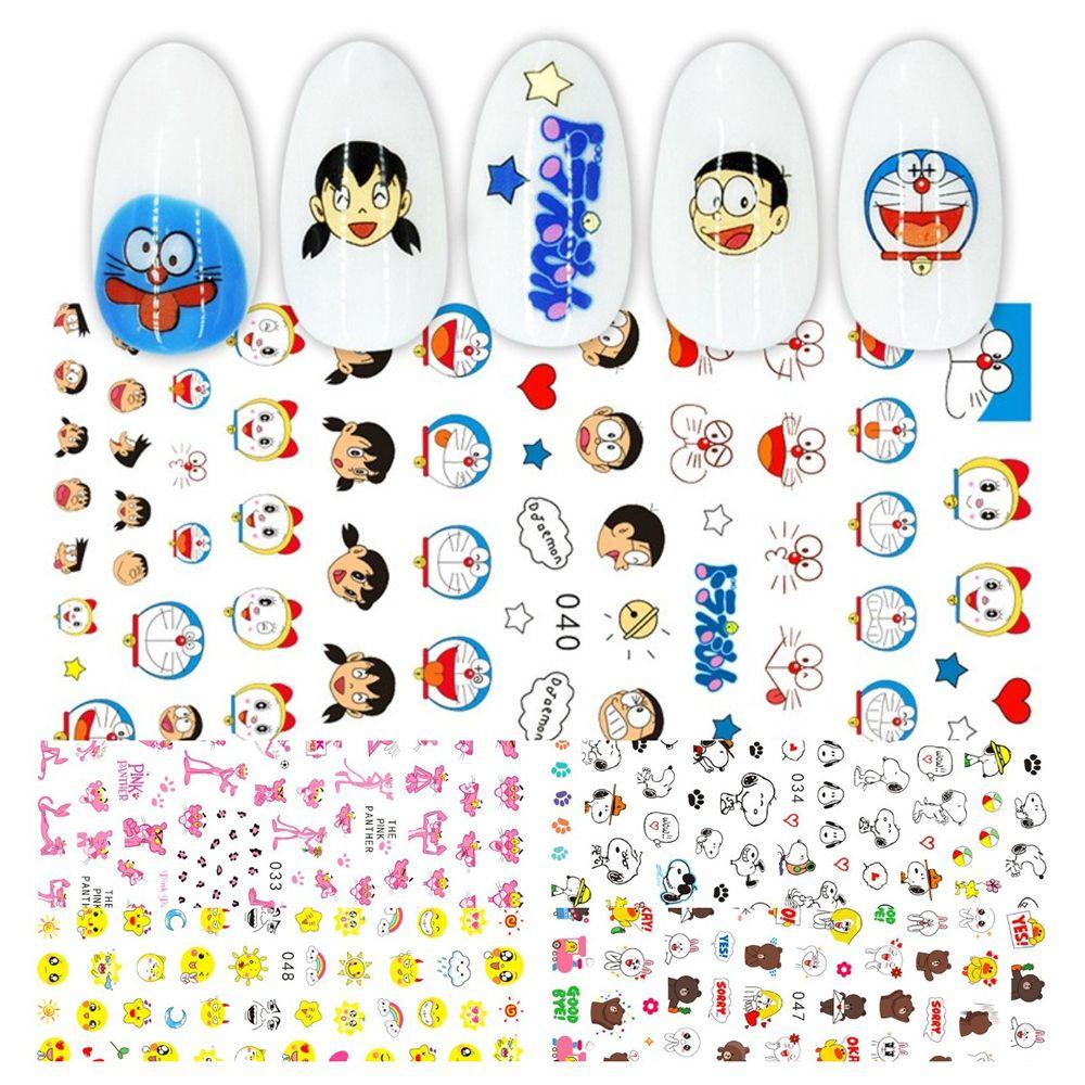 Miếng Dán Trang Trí Móng Tay Tự Dính Họa Tiết Hoạt Hình Dragon Ball / Doraemon Dễ Thương Dành Cho Bé Gái
