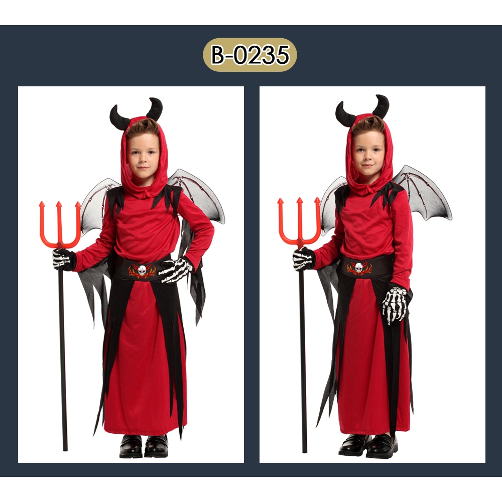 Bộ hóa trang Devil Boy- Ác quỷ có cánh có sừng B-0235 cho bé hóa trang Halloween