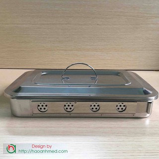[Flash Sale] Hộp Hấp dụng cụ y tế Inox Chữ Nhật Có Lỗ, Có quai sách tiện lợi [Chất Lượng, Giá Rẻ]