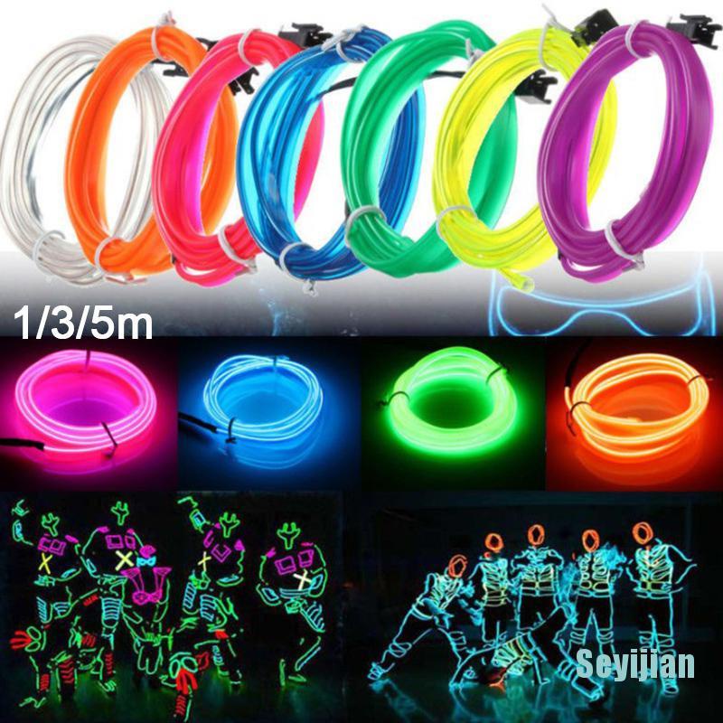 Cuộn dây đèn led neon trang trí xe hơi dài 1/ 3/ 5m DIY