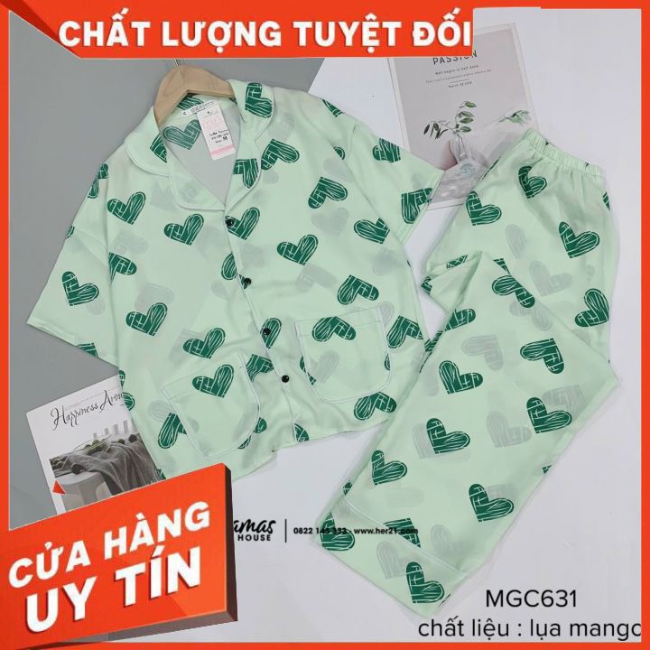 Đồ bộ pijama nữ SURI mặc nhà, đồ ngủ pijama nữ quần dài tay cộc kiểu đẹp lụa mango siêu mát