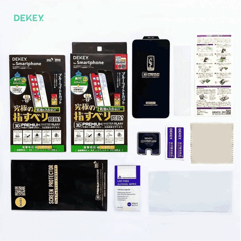 Miếng Dán kính cường lực Dekey  full 3d premium  iP 14 pro max/13 pro max/12 pro max/11 pro max/xs max  Nguyễn Gia group