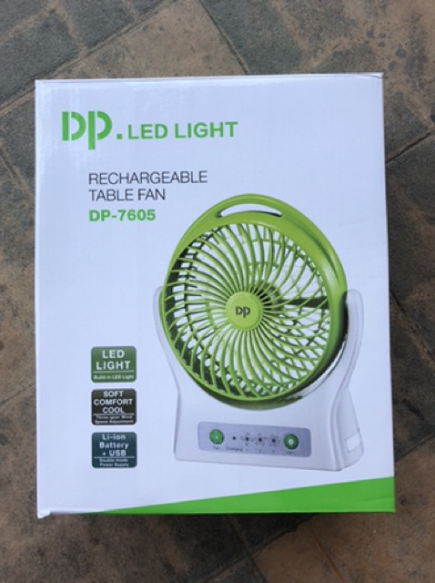 Quạt Sạc Tích Điện Cao 26cm DP-7605 Cao Cấp | BigBuy360 - bigbuy360.vn