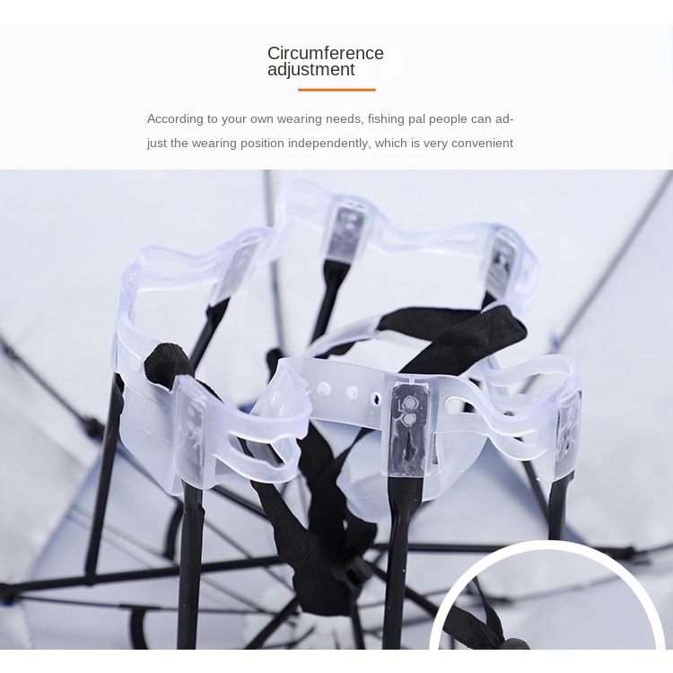 Dù Hai Lớp Đầu Cao Su Mềm Gắn Dù Chống Mưa Nắng Tiện Dụng