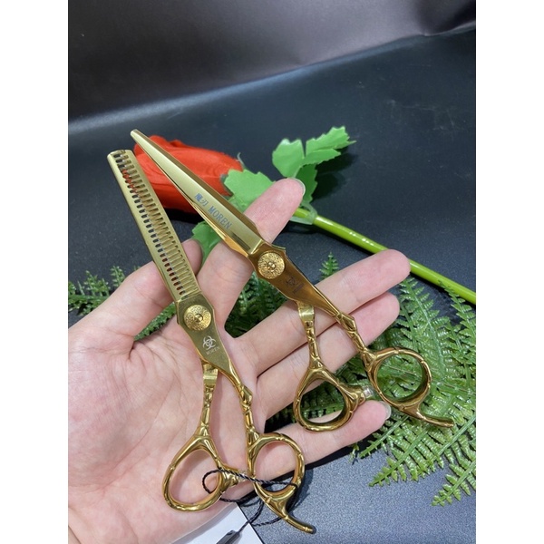 Kéo cắt tóc moren vàng gold cao cấp chuyên dùng cho salon