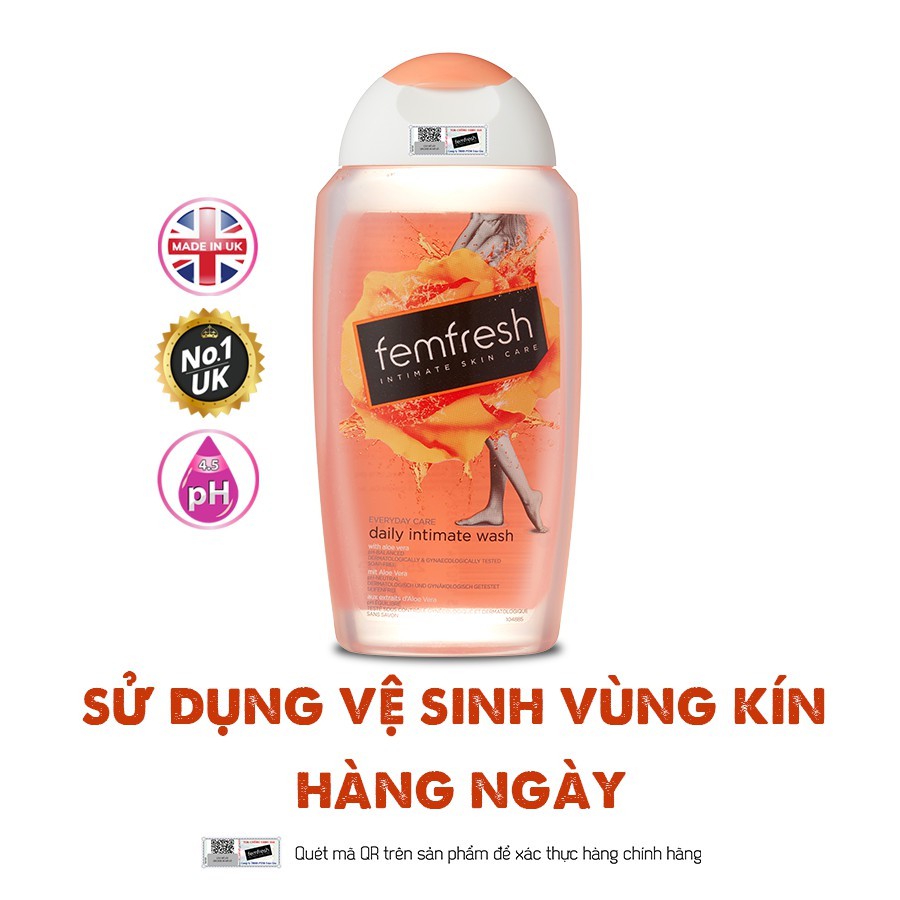 Femfresh Dung dịch vệ sinh Phụ Nữ Úc 250ml ddvs femfesh phụ khoa mùi hương dễ chịu, cung cấp độ ẩm dịu nhẹ