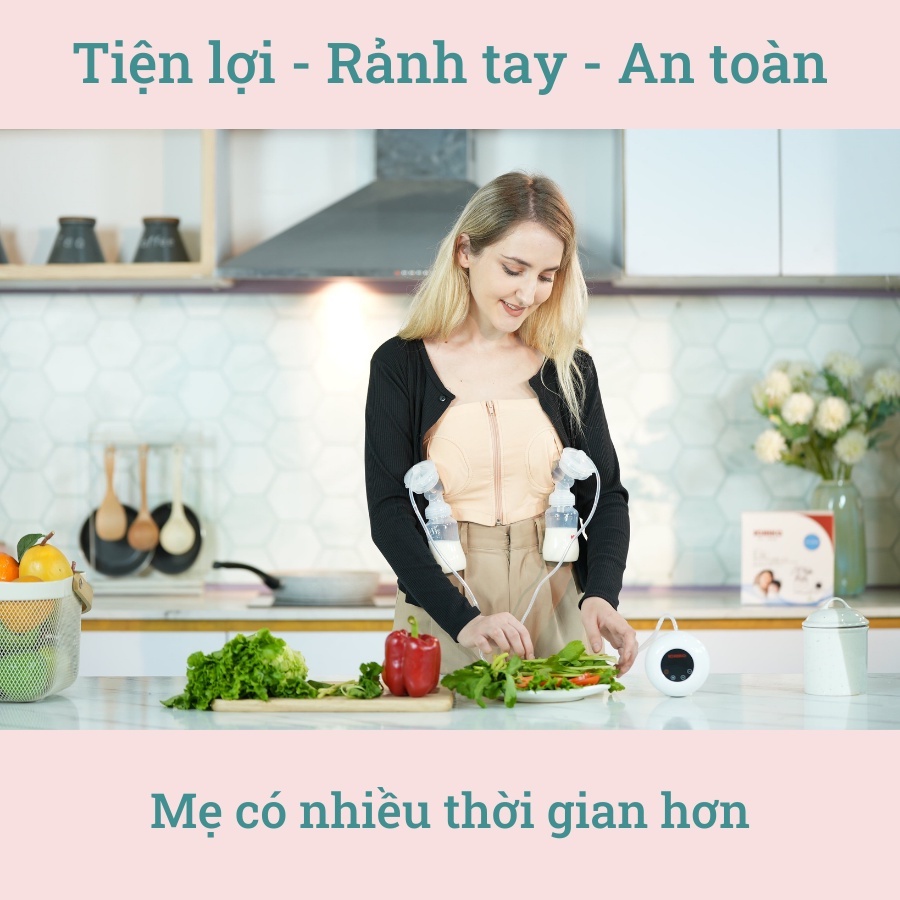 Máy Hút Sữa ICHIKO M05, Máy hút sữa đôi thương hiệu ICHIKO Nhật Bản, nhiều chức năng, hút êm khỏe