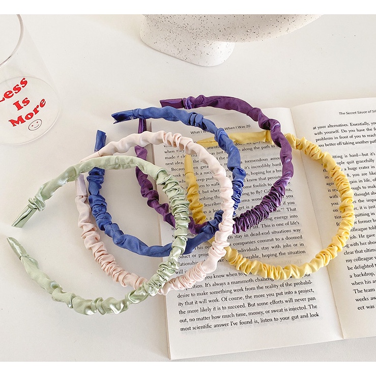 Cài Tóc Vải Satin Phong Cách Hàn Quốc Thời Trang Dễ Thương Ngọt Ngào Cho Nữ