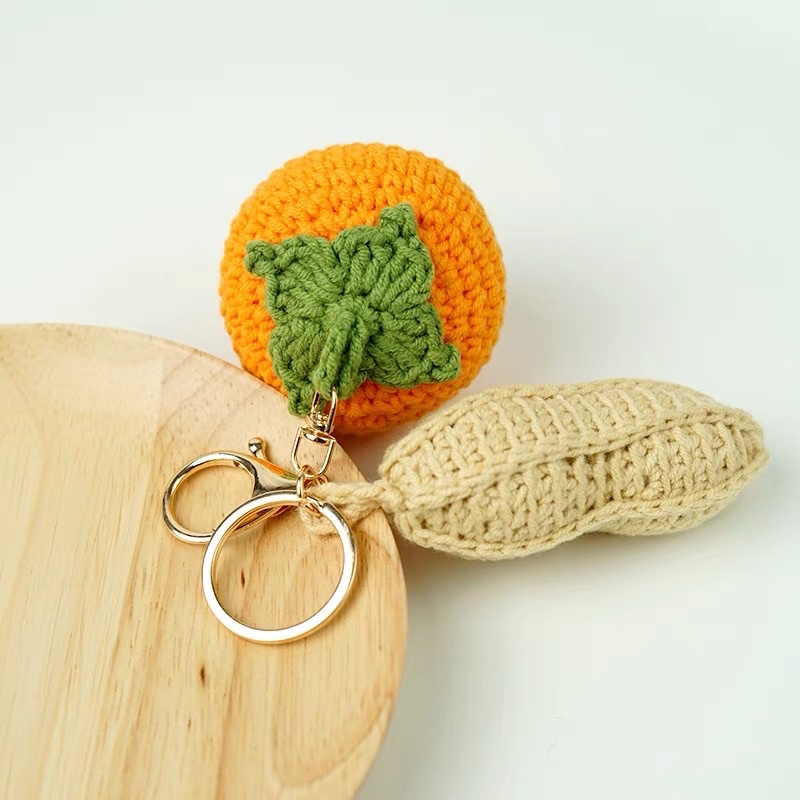 DIY Gói Nguyên Liệu Móc Len Quả Cam   Và Củ 🥜 - Quà Tặng Handmade Tự Làm Trang Trí Móc Khoá [Có hướng dẫn]