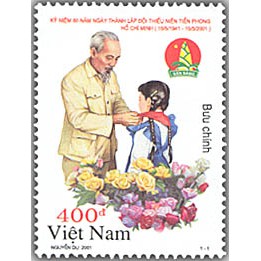 Tem sưu tập MS 862 Tem Việt Nam Kỷ niệm 60 năm ngày thành lập Đội Thiếu niên Tiền phong Hồ Chí Minh ( Tem bác Hồ)