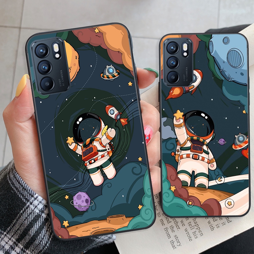 Ốp lưng Oppo Reno6 / Reno6 Z 5G / Reno 6 vũ trụ phi hành gia cực hot siêu cute-rẻ-bền