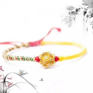 Vòng tay charm bạc hoa sen (kèm ảnh thật)