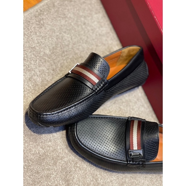 Giày tây lười cho nam thương hiệu Bally cao cấp da thật thiết kế lịch lãm