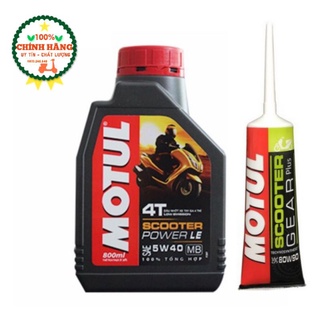 Combo bộ dầu nhớt motul 5w40 - 800 ml + nhớt lap 80w90 motul