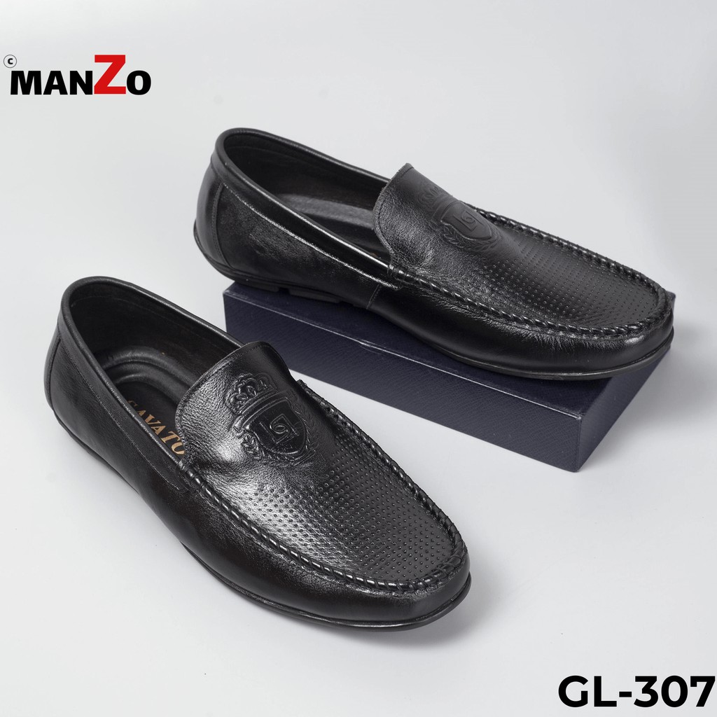 Giày mọi nam da bò cao cấp và được Bảo hành 12 tháng tại Manzo store - GL307