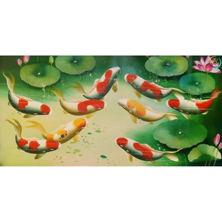 Tranh dán tường 3D-Cá phong thuỷ
